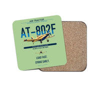 Thumbnail for Air Tractor AT-802F design on light green 1 piece coaster