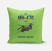 Thumbnail for Boeing MH-47G Chinook design on light green pillow