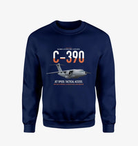 Thumbnail for C-390 Millennium design on navy blue sweatshirt