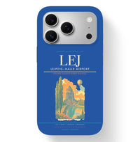 Thumbnail for Leipzig Airport (LEJ) design on blue iPhone 17 Pro MagSafe case