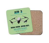 Thumbnail for DJI Air 3 design on light green 1 piece coaster