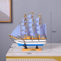 Thumbnail for 24CM Wooden Mediterranean Ship Model - view 4