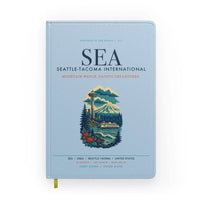 Thumbnail for Seattle-Tacoma International Airport (SEA) design on light blue notebook