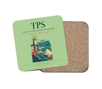 Thumbnail for Vincenzo Florio Airport Trapani-Birgi (TPS) design on light green 1 piece coaster