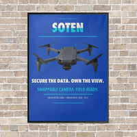 Thumbnail for ACSL SOTEN vertical canvas print - framed - blue background