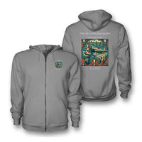 Thumbnail for VINTAGE G4030 - The Record Breakers - Premium Zipped Hoodie design on gray