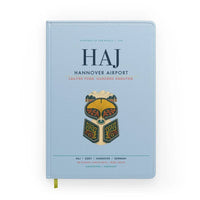 Thumbnail for Hannover Airport (HAJ) design on light blue notebook
