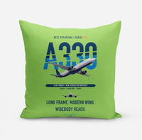 Thumbnail for Airbus A330-900neo design on light green pillow