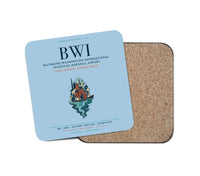 Thumbnail for Baltimore-Washington International Thurgood Marshall Airport (BWI) design on light blue 1 piece coaster