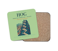 Thumbnail for Frank País Airport (HOG) design on light green 1 piece coaster
