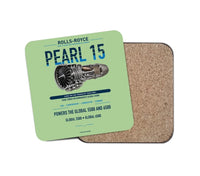 Thumbnail for PEARL 15 design on light green 1 piece coaster