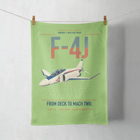 Thumbnail for F-4J Phantom II design on light green towel