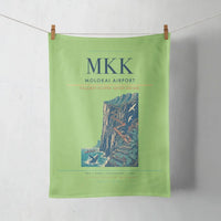 Thumbnail for Molokai Airport (MKK) design on light green towel