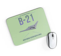 Thumbnail for B-21 Raider design on light green rectangle mouse pad
