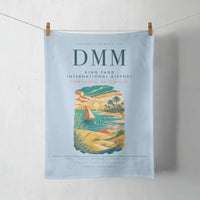 Thumbnail for King Fahd International Airport (DMM) design on light blue towel