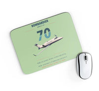 Thumbnail for Bombardier Learjet 70 design on light green rectangle mouse pad