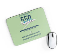 Thumbnail for Cessna Citation 550 - Citation II design on light green rectangle mouse pad
