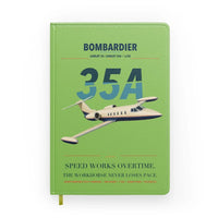 Thumbnail for Bombardier Learjet 35A design on light green notebook