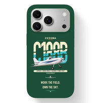 Thumbnail for Cessna A188B AgTruck design on dark green magsafe iphone case, for iPhone 17 Pro