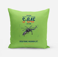 Thumbnail for Erickson S-64F Air Crane design on light green pillow