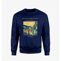 Thumbnail for VINTAGE G4392 - The Rural Library Wing - Designed Sweatshirts design on navyblue