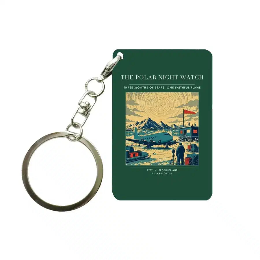 VINTAGE G4357 - The Polar Night Watch - Designed Key Chain design on darkgreen