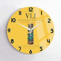 Thumbnail for Bauerfield International Airport (VLI) design on yellow no frame wall clock