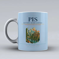 Thumbnail for Poitiers–Biard Airport (PIS) airport code design on light blue ceramic mug