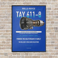 Thumbnail for TAY 611-8 vertical canvas print - framed - blue background