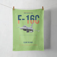 Thumbnail for F-16C Block 50 Clear The Way design on light green towel