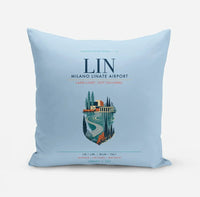 Thumbnail for Milano Linate Airport (LIN) design on light blue pillow