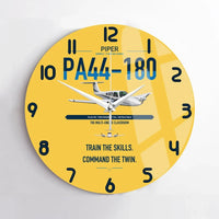 Thumbnail for Piper PA-44-180 Seminole design on yellow no frame wall clock