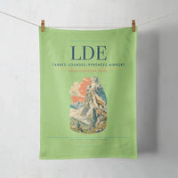 Thumbnail for Tarbes–Lourdes–Pyrénées Airport (LDE) design on light green towel