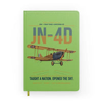 Thumbnail for Curtiss JN-4D Jenny design on light green notebook