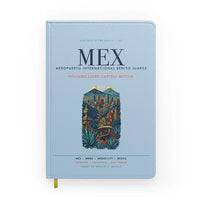Thumbnail for Mexico City Benito Juarez International Airport (MEX) design on light blue notebook