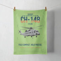 Thumbnail for Sikorsky CH-148 Cyclone design on light green towel