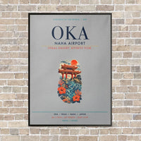 Thumbnail for Naha Airport OKA vertical canvas print - framed - light gray background