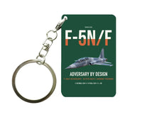 Thumbnail for F-5N F Adversary design on dark green designed key chain, double-side print
