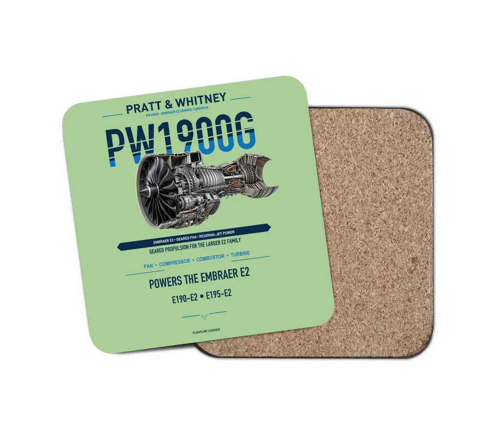 PW1900G design on light green 1 piece coaster