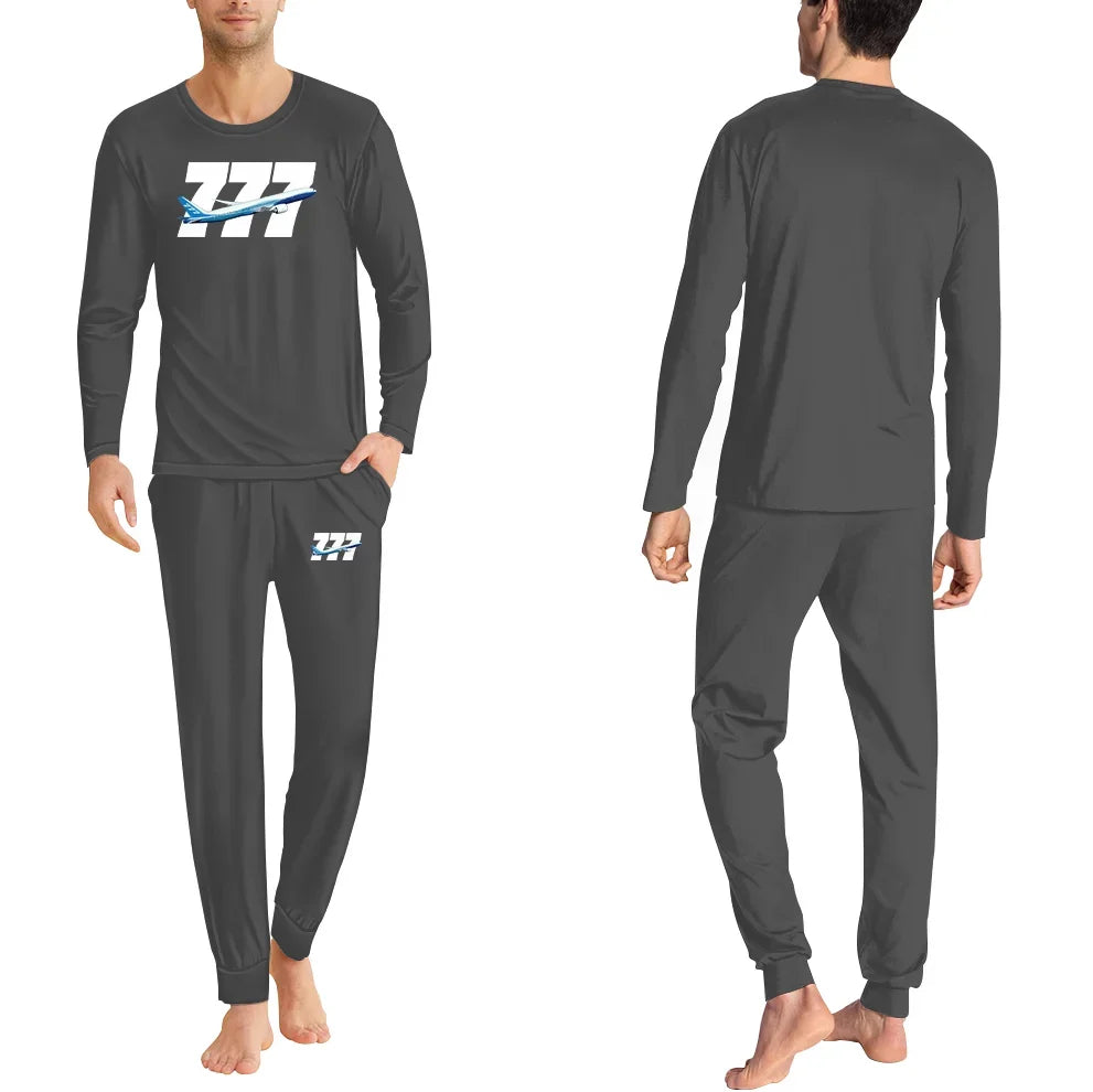 Super Boeing 777 men pajamas - Gray