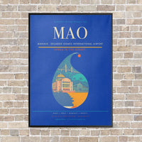 Thumbnail for Manaus - Eduardo Gomes International Airport MAO - Canvas Framed - Blue