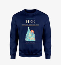 Thumbnail for Harbin Taiping International Airport (HRB) design on navy blue sweatshirt