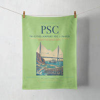 Thumbnail for Tri-Cities Airport (PSC) design on light green towel