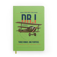 Thumbnail for Fokker Dr.I design on light green notebook