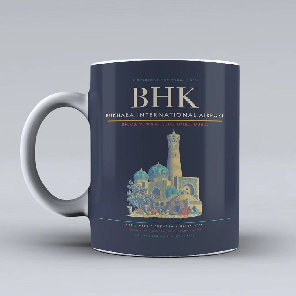 Bukhara International Airport BHK Mug - Dark Blue