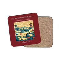 Thumbnail for The Sound Barrier Morning - Designed Coasters design on dark red 1-piece