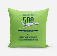 Thumbnail for Cessna Citation 500 - Citation I design on light green pillow