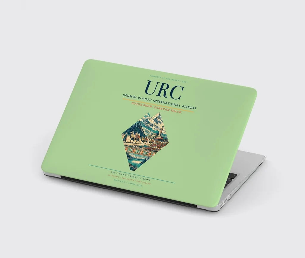 Urumqi Diwopu International Airport (URC) design on light green MacBook case
