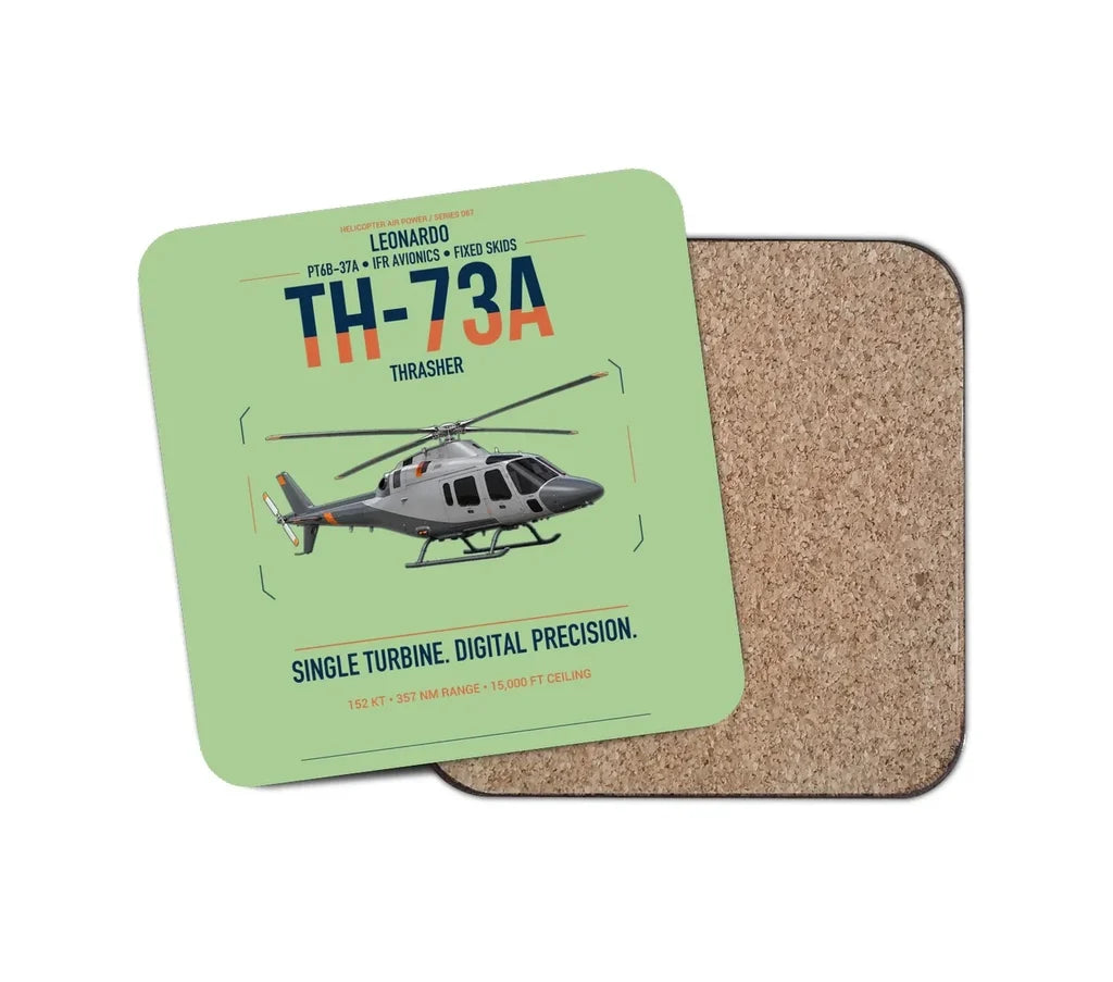 Leonardo TH-73A Thrasher design on light green 1 piece coaster