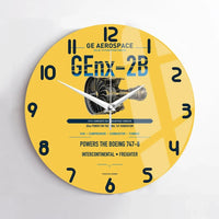Thumbnail for GEnx-2B design on yellow no frame wall clock